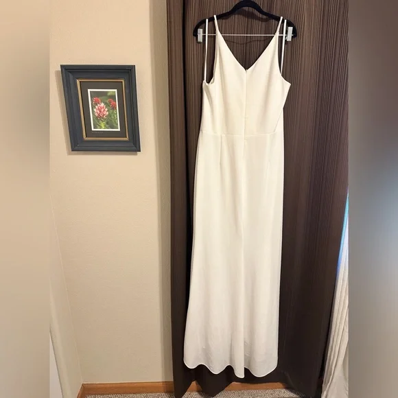 BHLDN Stella Sleeveless V-Neck Stretch Crepe Maxi Dress - Picture 3 of 6